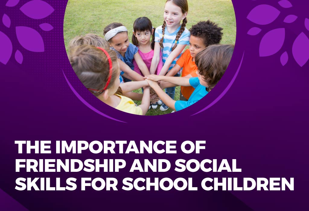 School children building friendships